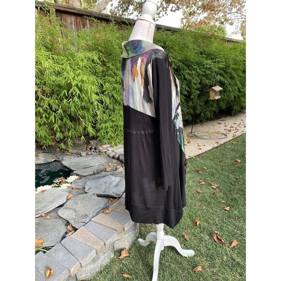 Sunlight Paris Molines Long Sleeve Dress T2 Watercolor Tree Small 2 Lagenlook - Picture 5 of 12